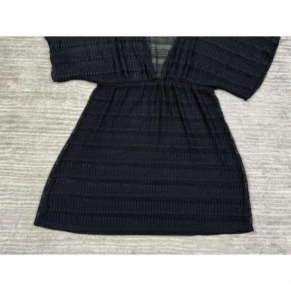 Jordan Taylor Top Womens‎ Small Black Swimwear Cover Up Short Sleeve